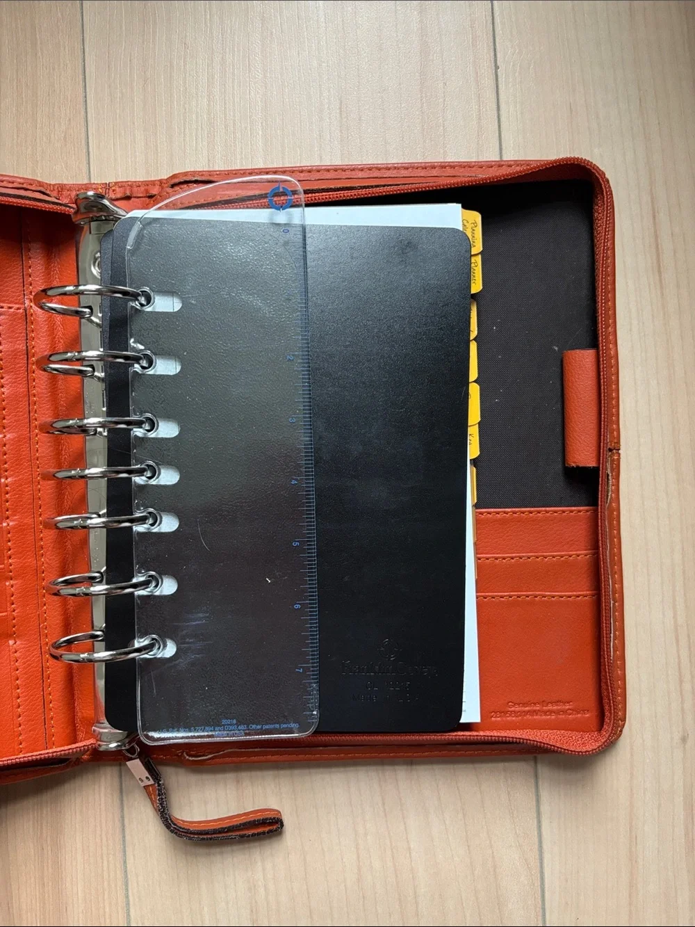Franklin Covey Leather Binder Planner   Burnt Orange